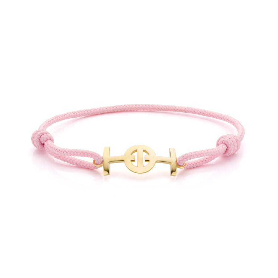 Challenge Cord Bracelet in Pink and Yellow Gold