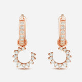 Confidence Hoop Earrings in 9K Gold with White Diamonds