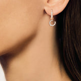 Confidence Hoop Earrings in 9K Gold with White Diamonds