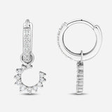 Confidence Hoop Earrings in 9K Gold with White Diamonds