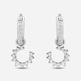 Confidence Hoop Earrings in 9K Gold with White Diamonds