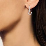 Confidence Hoop Earrings in 9K Gold with White Diamonds