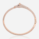 Celebration Horse Head bangle in Pink Gold with White Diamonds