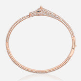 Celebration Horse Head Bangle in 18K Gold with White Diamonds
