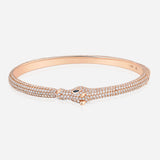 Celebration Horse Head bangle in Pink Gold with White Diamonds