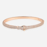 Celebration Horse Head Bangle in 18K Gold with White Diamonds