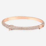 Celebration Horse Head bangle in Pink Gold with White Diamonds