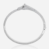 Celebration Horse Head Bangle in White Gold with White Diamonds