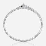 Celebration Horse Head Bangle in 18K Gold with White Diamonds