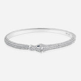Celebration Horse Head Bangle in 18K Gold with White Diamonds