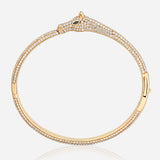Celebration Horse Head Bangle in 18K Gold with White Diamonds