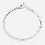 Celebration Horse Head Bangle in White Gold