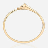 Celebration Horse Head Bangle in Yellow Gold