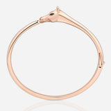 Celebration Horse Head Bangle in Pink Gold