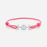 Challenge Cord Bracelet in 9K White Gold with White Diamonds
