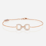 Connection Bracelet in 9K Gold with White Diamonds