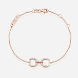 Connection Bracelet in 9K Gold with White Diamonds