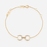 Connection Bracelet in 9K Gold with White Diamonds