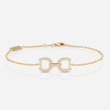 Connection Bracelet in 9K Gold with White Diamonds