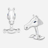 Celebration Horse Head Cufflinks in Silver