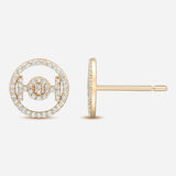 Challenge Studs in 9K Gold