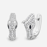 Celebration Horse Head Earrings in White Gold with White Diamonds