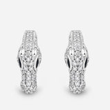 Celebration Horse Head Earrings in 18K Gold with White Diamonds
