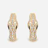 Celebration Horse Head Earrings in Yellow Gold with White Diamonds