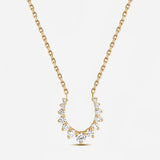 Forever Confident Necklace in Yellow Gold with White Diamonds