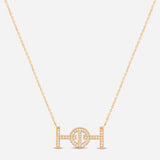 Challenge Necklace in 18K Gold with White Diamonds