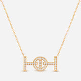Challenge Necklace in 18K Gold with White Diamonds