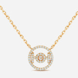 Challenge 9k necklace in Yellow Gold and White Diamonds