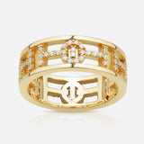 Challenge Ring Yellow Gold with White Diamonds