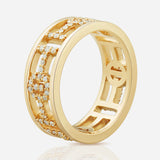 Challenge Ring Yellow Gold with White Diamonds