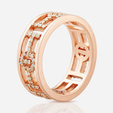 Challenge Ring in 18K Gold with White Diamonds