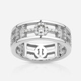 Challenge Ring in White Gold with White Diamonds