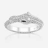 Celebration Horse Head Ring in White Gold with White Diamonds