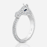 Celebration Horse Head Ring in 18K Gold with White Diamonds