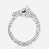 Celebration Horse Head Ring in 18K Gold with White Diamonds