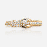 Celebration Horse Head Ring in 18K Gold with White Diamonds