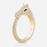 Celebration Horse Head Ring in 18K Gold with White Diamonds