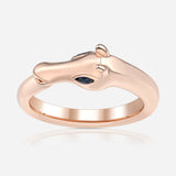 Celebration Horse Head Ring in Pink Gold