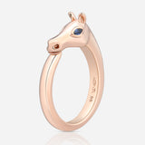 Celebration Horse Head Ring in Pink Gold