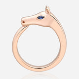 Celebration Horse Head Ring in 18K Gold