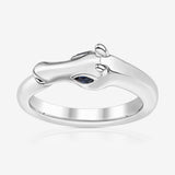 Celebration Horse Head Ring in White Gold