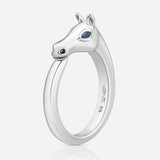 Celebration Horse Head Ring in White Gold