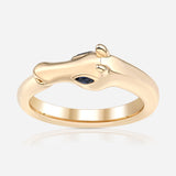 Celebration Horse Head Ring in Yellow Gold