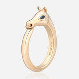 Celebration Horse Head Ring in Yellow Gold