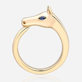 Celebration Horse Head Ring in 18K Gold