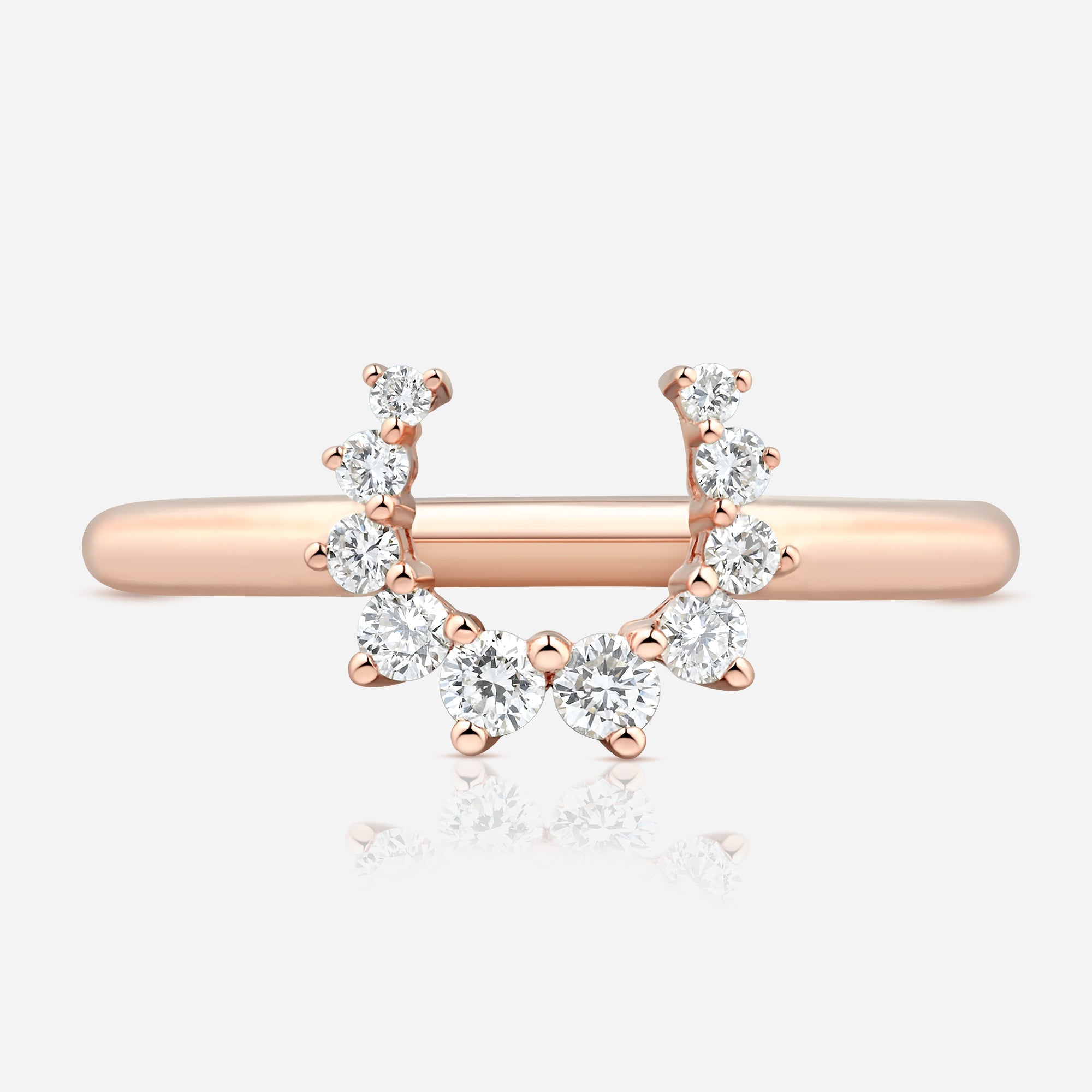 Confidence Ring in 9K Gold with White Diamonds — styled, TOTI equestrian jewellery